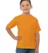 B4100 Bayside Youth Short-Sleeve Cotton Tee in Orange front view