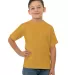 B4100 Bayside Youth Short-Sleeve Cotton Tee in Gold front view