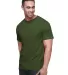 B5000 Bayside Adult Jersey Cotton Tee Military Green front view