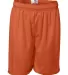 7207 Badger Adult Mesh/Tricot 7-Inch Shorts Burnt Orange front view
