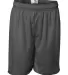 7207 Badger Adult Mesh/Tricot 7-Inch Shorts Graphite front view