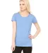 BELLA 8413 Womens Tri-blend T-shirt in Blue triblend side view
