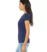 BELLA 8413 Womens Tri-blend T-shirt in Navy triblend side view