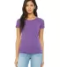BELLA 8413 Womens Tri-blend T-shirt in Purple triblend front view