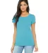 BELLA 8413 Womens Tri-blend T-shirt in Aqua triblend front view