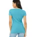 BELLA 8413 Womens Tri-blend T-shirt in Aqua triblend back view
