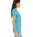 BELLA 8413 Womens Tri-blend T-shirt in Aqua triblend side view