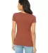 BELLA 8413 Womens Tri-blend T-shirt in Clay triblend back view