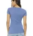 BELLA 8413 Womens Tri-blend T-shirt in Blue triblend back view