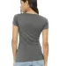 BELLA 8413 Womens Tri-blend T-shirt in Grey triblend back view