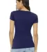 BELLA 8413 Womens Tri-blend T-shirt in Navy triblend back view