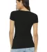 BELLA 8413 Womens Tri-blend T-shirt in Solid blk trblnd back view