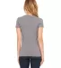 BELLA 8435 Womens Fitted Tri-blend Deep V T-shirt in Grey triblend back view