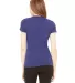 BELLA 8435 Womens Fitted Tri-blend Deep V T-shirt in Navy triblend back view