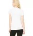 BELLA 8435 Womens Fitted Tri-blend Deep V T-shirt in Wht flck triblnd back view