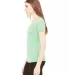 BELLA 8435 Womens Fitted Tri-blend Deep V T-shirt in Green triblend side view