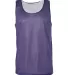 8529 Badger Adult Mesh Reversible Tank Purple/ White front view