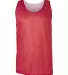 8529 Badger Adult Mesh Reversible Tank Red/ White front view