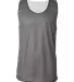 8529 Badger Adult Mesh Reversible Tank Graphite/ White front view
