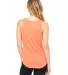 BELLA 8805 Womens Flowy Tank Top in Coral back view