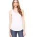 BELLA 8805 Womens Flowy Tank Top in White front view