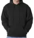 B960 Bayside Cotton Poly Hoodie S - 6XL  Black front view
