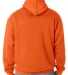B960 Bayside Cotton Poly Hoodie S - 6XL  in Bright orange back view