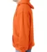 B960 Bayside Cotton Poly Hoodie S - 6XL  in Bright orange side view