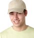 Adams EB101 Brushed Twill Dad Hat in Stone front view
