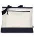 G1510 Gemline Utility Tote NATURAL/ NAVY front view