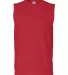 2700 Gildan Adult Ultra Cotton Sleeveless T-Shirt RED front view