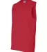 2700 Gildan Adult Ultra Cotton Sleeveless T-Shirt RED side view