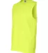 2700 Gildan Adult Ultra Cotton Sleeveless T-Shirt SAFETY GREEN side view