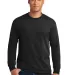5400 Gildan Adult Heavy Cotton Long-Sleeve T-Shirt in Black front view