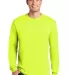 5400 Gildan Adult Heavy Cotton Long-Sleeve T-Shirt in Safety green front view