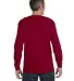 5400 Gildan Adult Heavy Cotton Long-Sleeve T-Shirt in Cardinal red back view