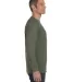 5400 Gildan Adult Heavy Cotton Long-Sleeve T-Shirt in Military green side view