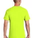 8000 Gildan Adult DryBlend T-Shirt in Safety green back view