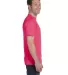 8000 Gildan Adult DryBlend T-Shirt in Heliconia side view
