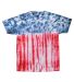 H1000b tie dye Youth Tie-Dyed Cotton Tee in Flag front view