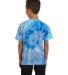 H1000b tie dye Youth Tie-Dyed Cotton Tee in Blue jerry back view
