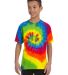 H1000b tie dye Youth Tie-Dyed Cotton Tee in Moondance front view
