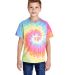 H1000b tie dye Youth Tie-Dyed Cotton Tee in Eternity front view