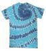 H1000b tie dye Youth Tie-Dyed Cotton Tee in Coral reef front view