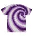 H1000b tie dye Youth Tie-Dyed Cotton Tee in Swirl purple front view