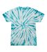 H1000b tie dye Youth Tie-Dyed Cotton Tee in White/ turquoise front view