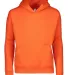 L2296 LA T Youth Fleece Hooded Pullover Sweatshirt in Orange front view