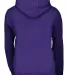L2296 LA T Youth Fleece Hooded Pullover Sweatshirt in Purple back view