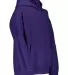 L2296 LA T Youth Fleece Hooded Pullover Sweatshirt in Purple side view