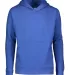 L2296 LA T Youth Fleece Hooded Pullover Sweatshirt in Vintage royal front view